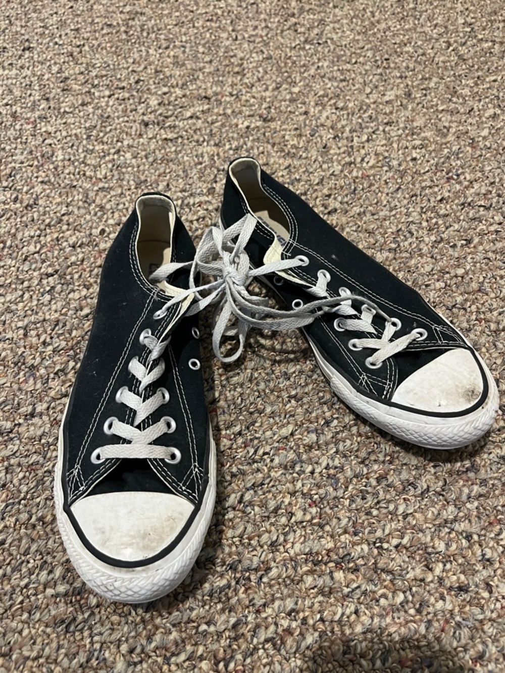 Converse Black and White Low-Top Canvas Sneakers